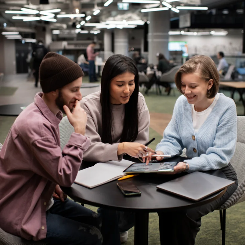 Team working together on a project